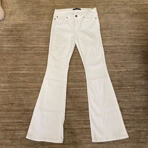 Angry rabbit white flare jeans